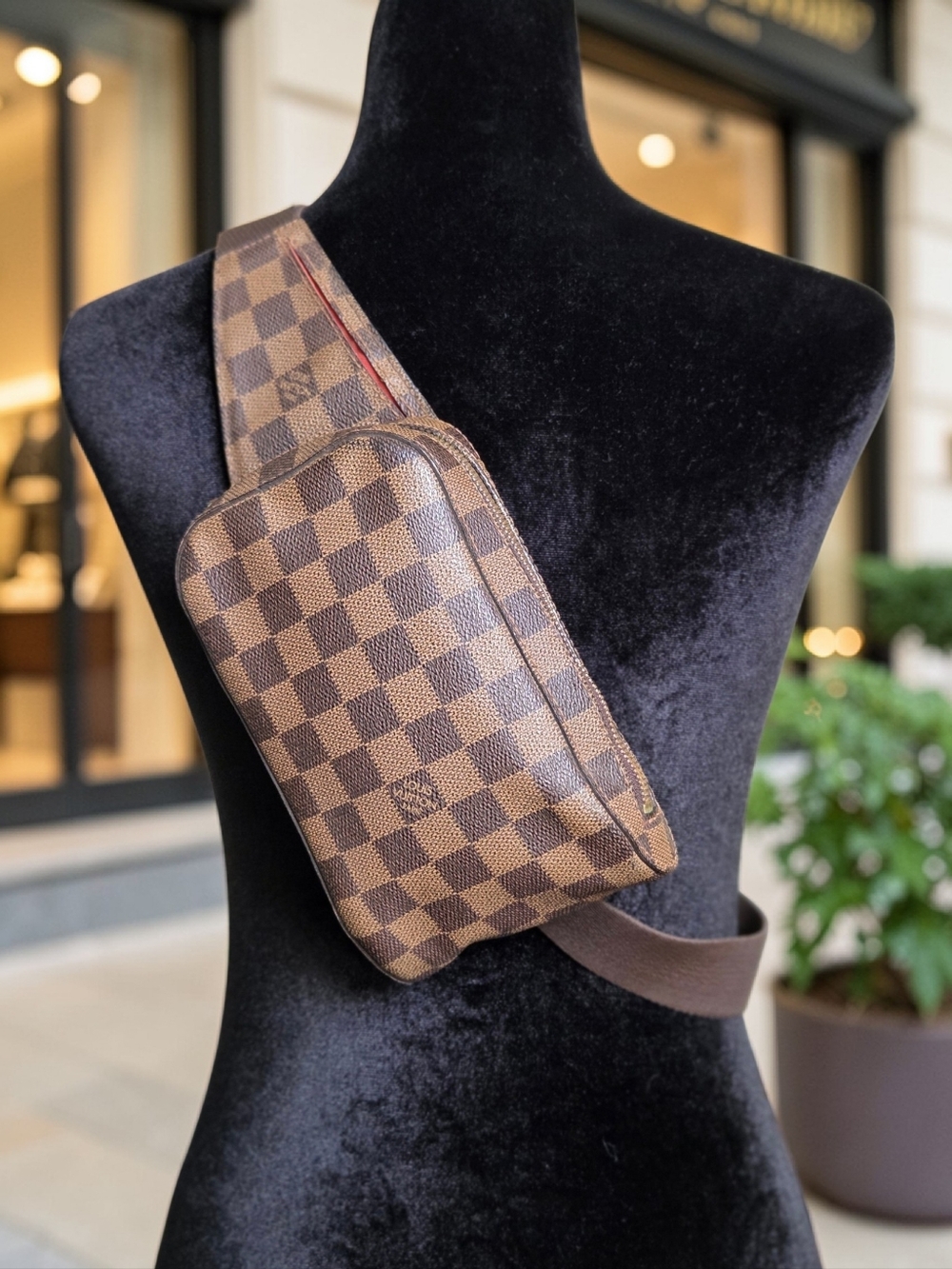 Authentic Louis Vuitton Damier Ebene Geronimos body bag